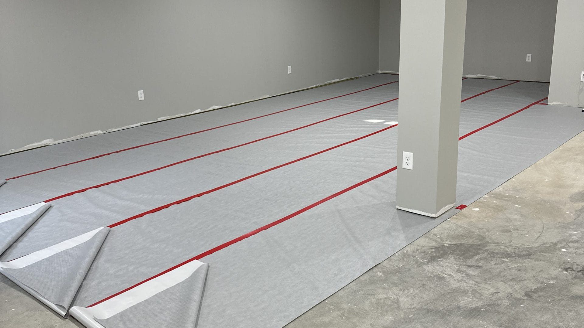 In progress picture of a floor remodeling done by Multi Construction Services.