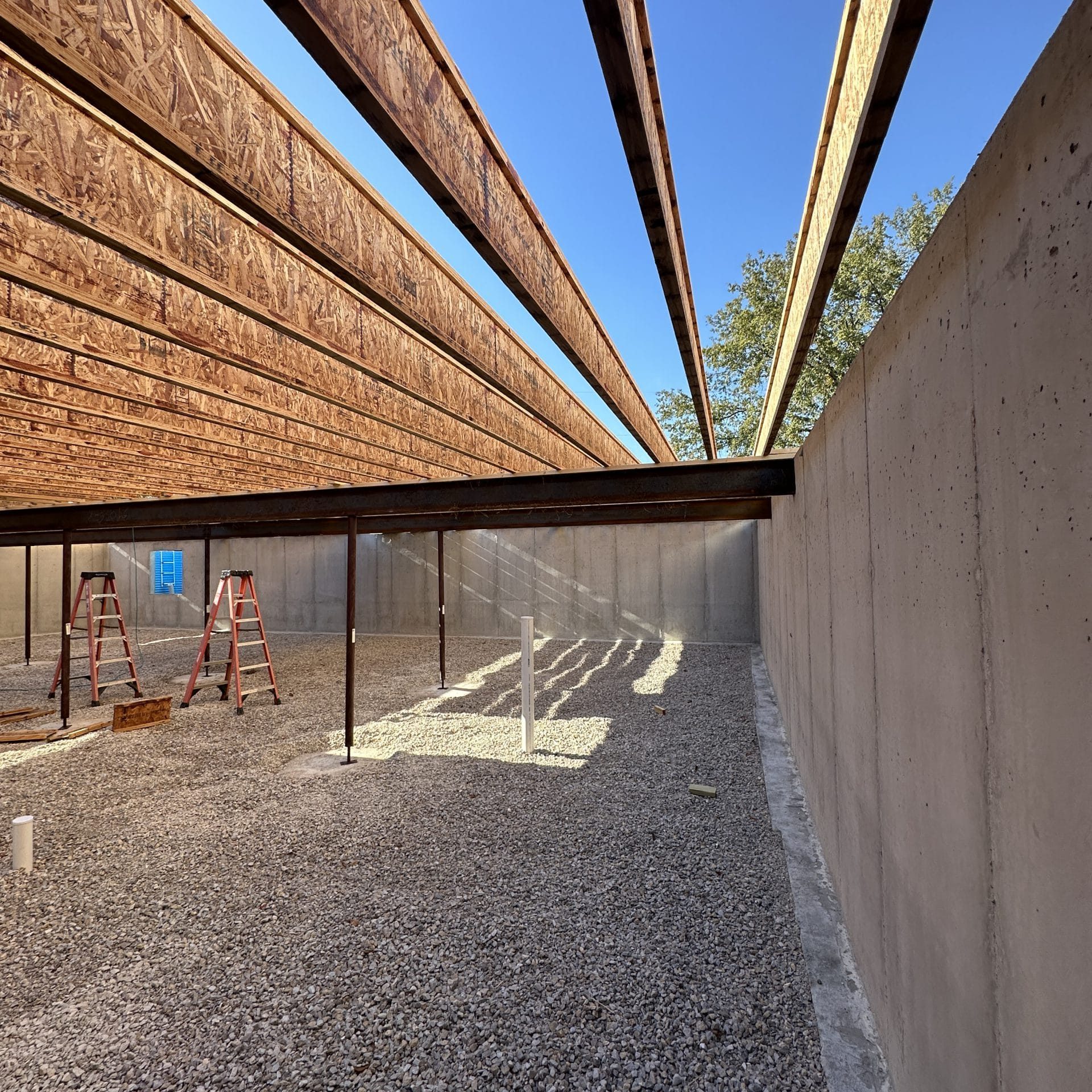 In progress picture of a residential build from the ground up by Multi Construction Services.